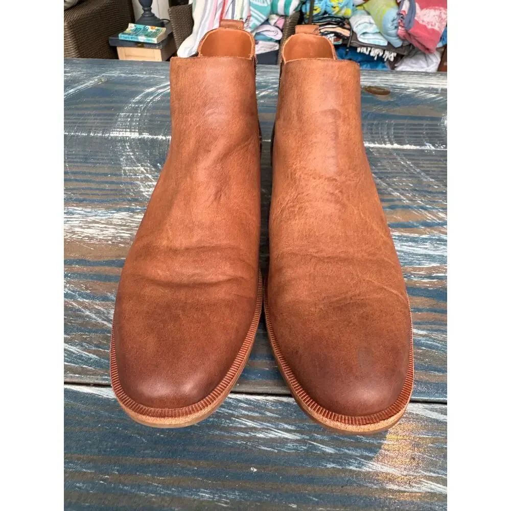 KORK-EASE Chelsea Brown Leather slip on Ankle boot/Shoes, size 8, Like NEW!!